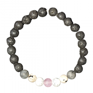 crown chakra lava bracelet - medium