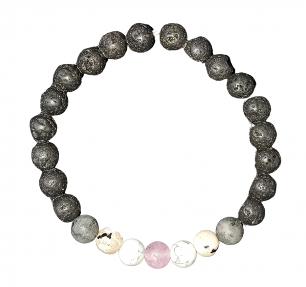 crown chakra lava bracelet - medium