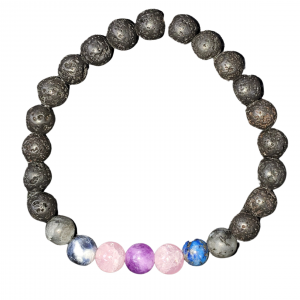 third eye chakra lava bracelet - medium